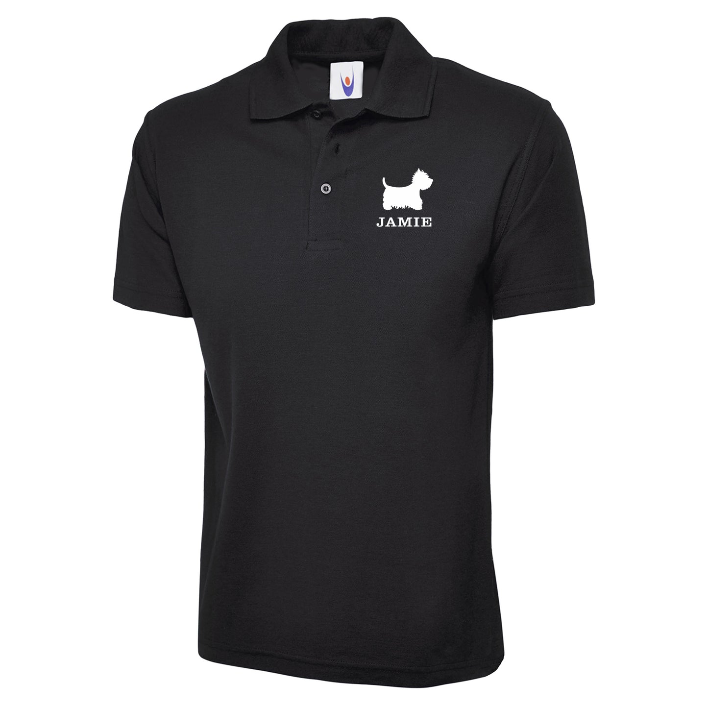 Personalised Classic Polo Shirt Embroidered with any Dog Breed & Name