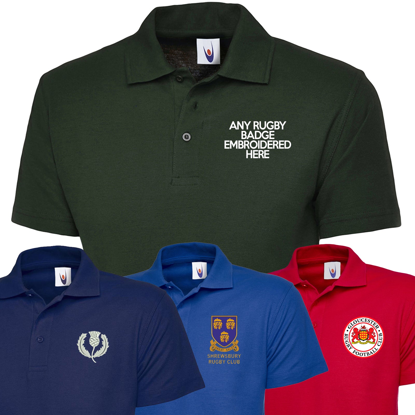 Personalised Rugby Polo Shirt