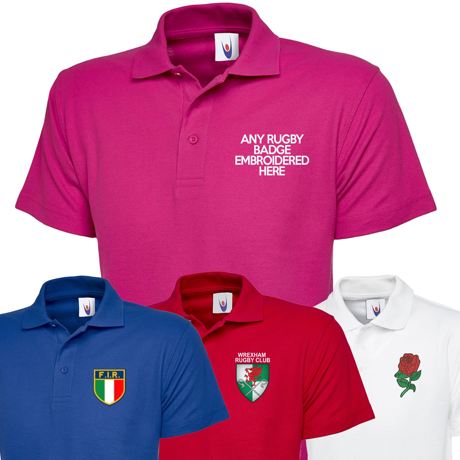 Personalised Rugby Polo Shirt