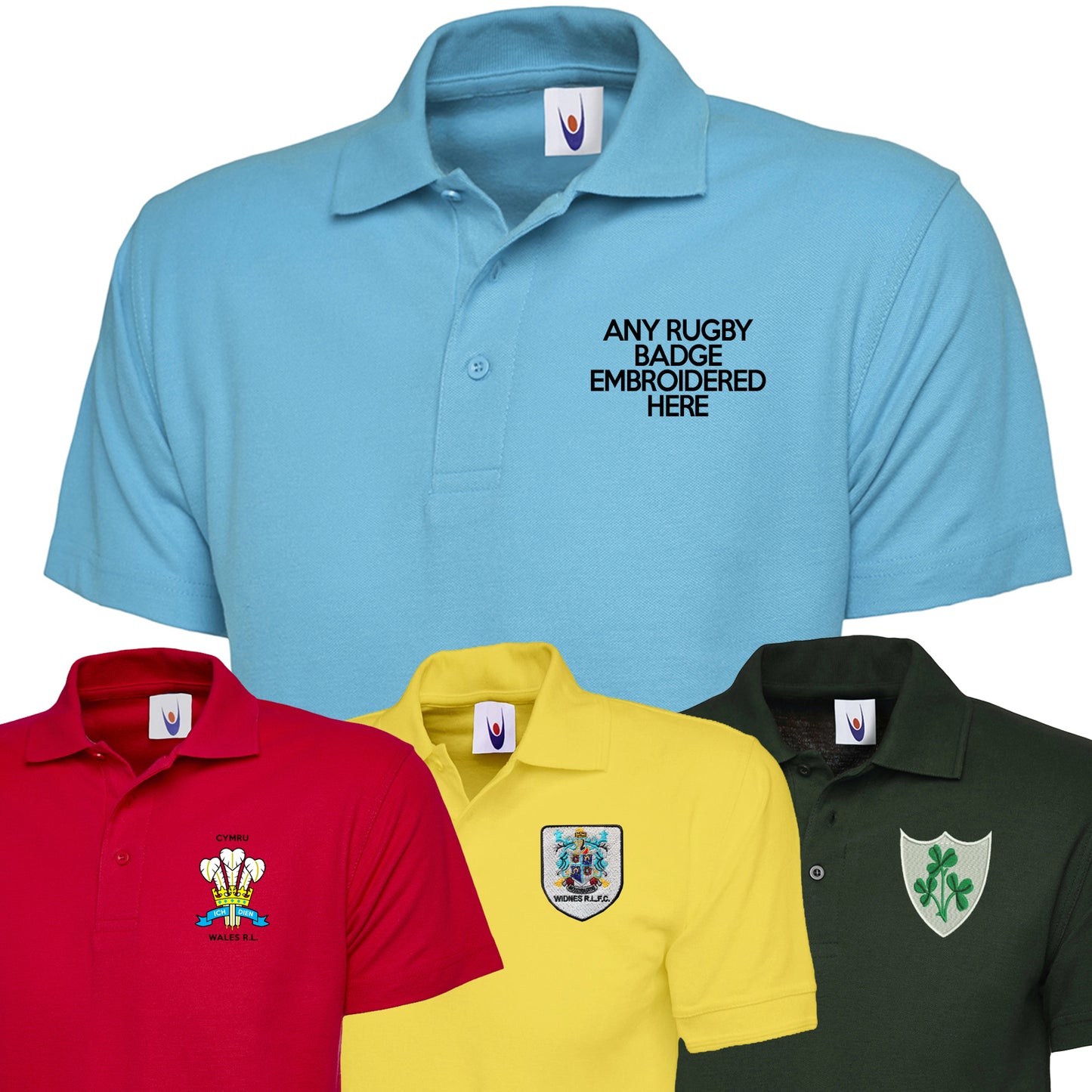 Personalised Rugby Polo Shirt