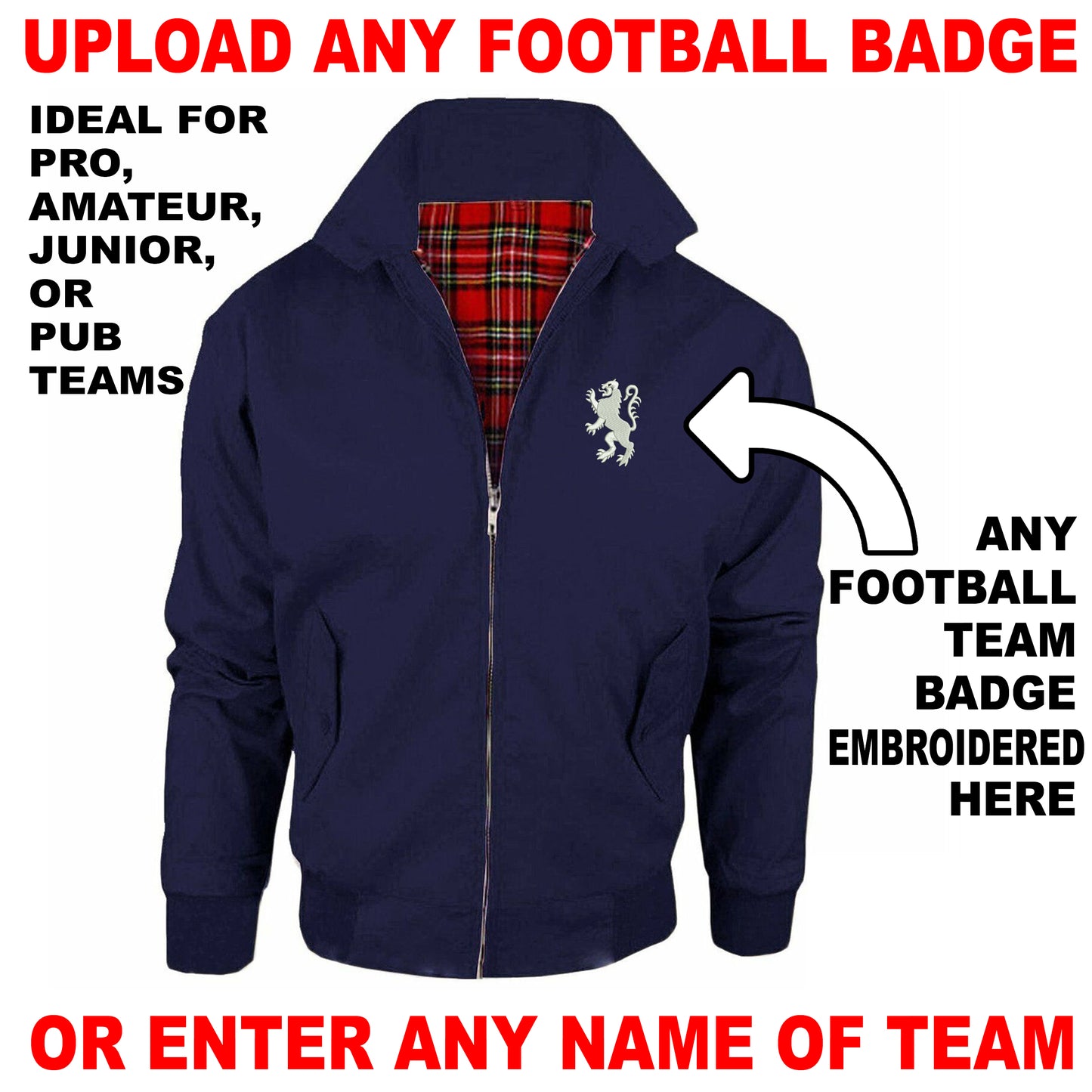 Personalised Football Bomber Jacket UK