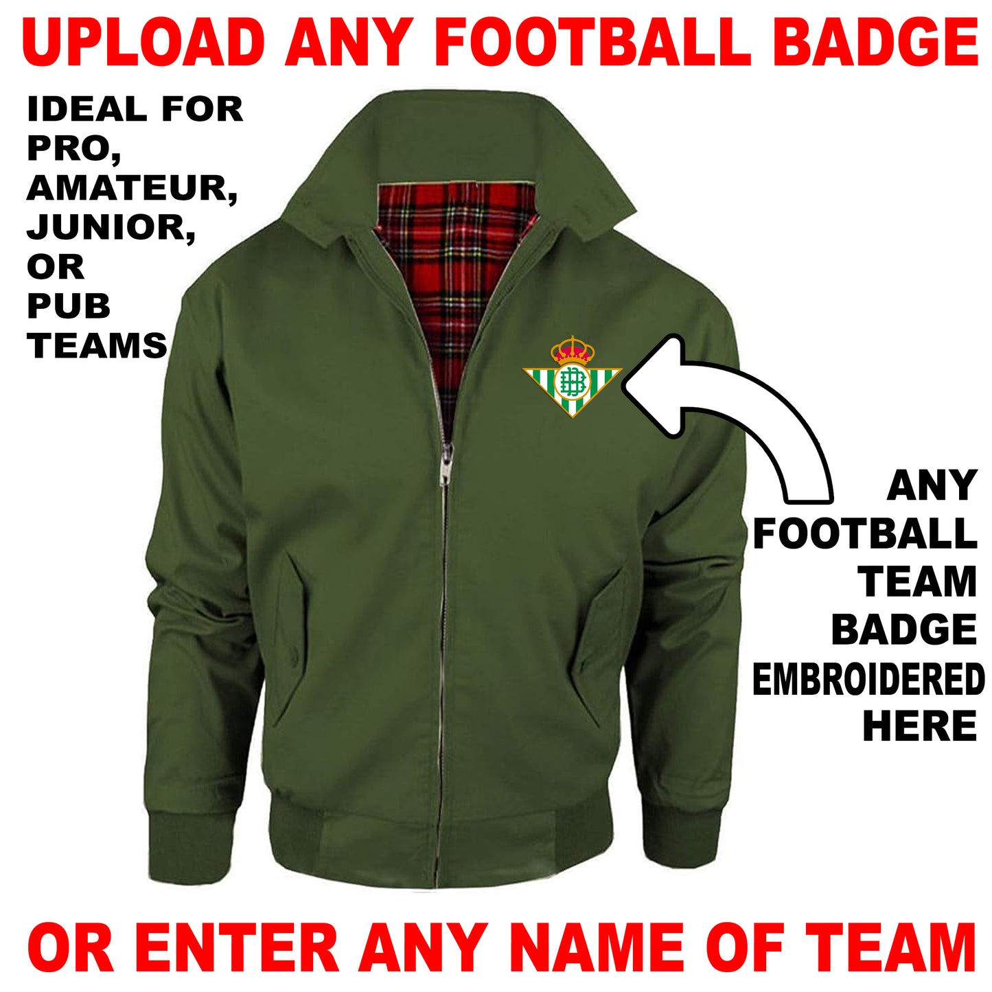 Personalised Football Bomber Jacket UK