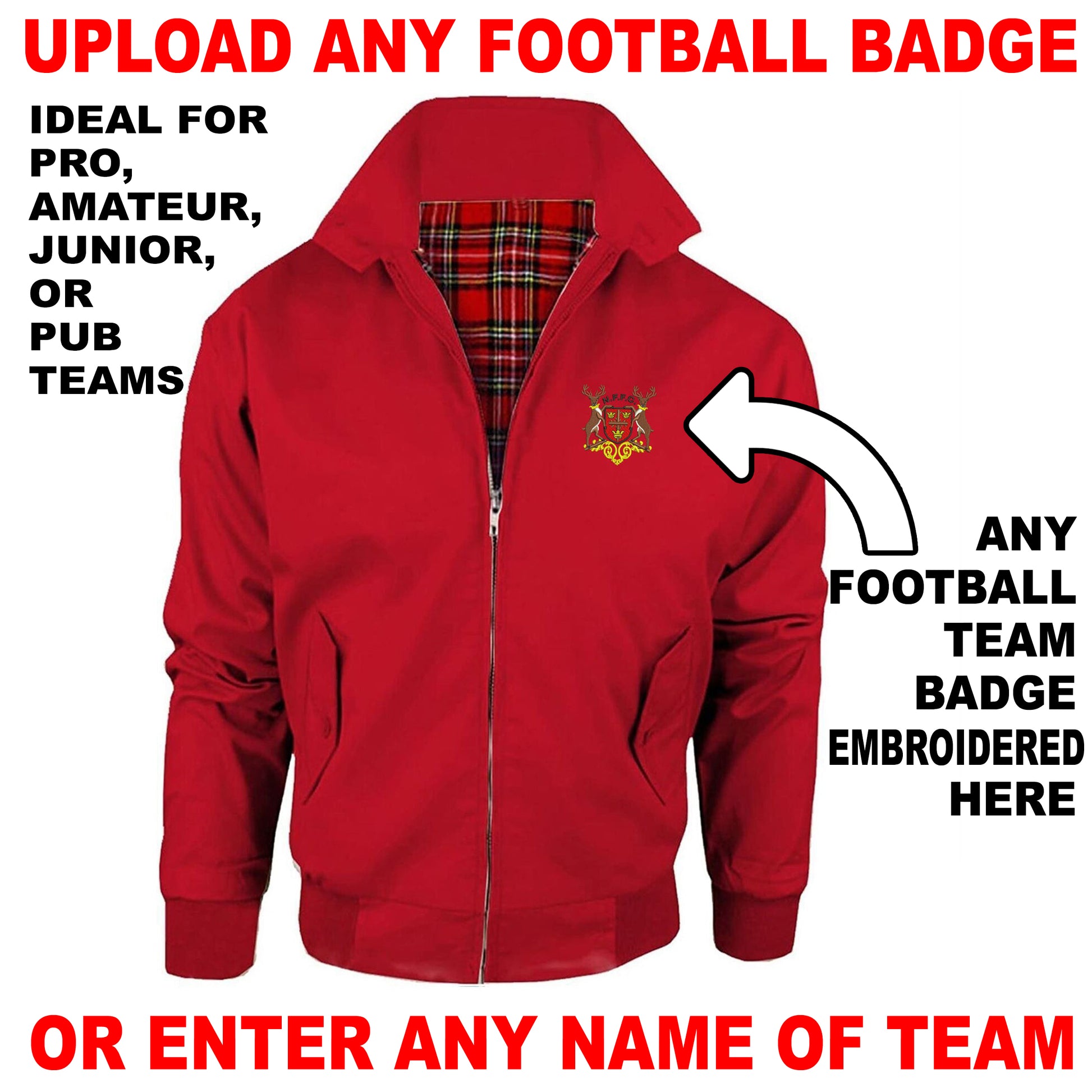 Personalised Football Bomber Jacket UK