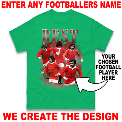 Custom Football Bootleg Unisex T-Shirt Based on Any Football Player