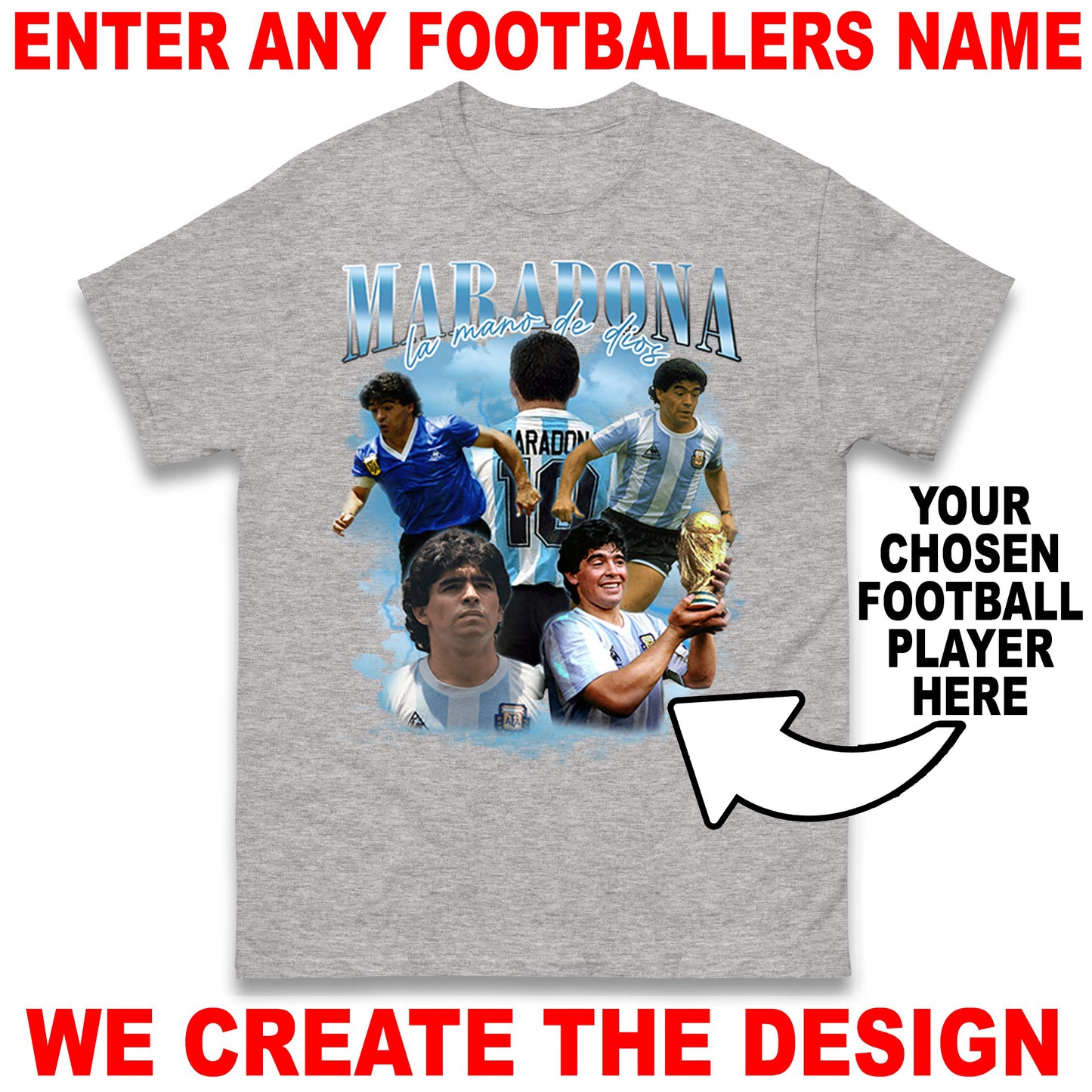 Custom Football Bootleg Unisex T-Shirt Based on Any Football Player