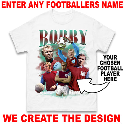 Custom Football Bootleg Unisex T-Shirt Based on Any Football Player