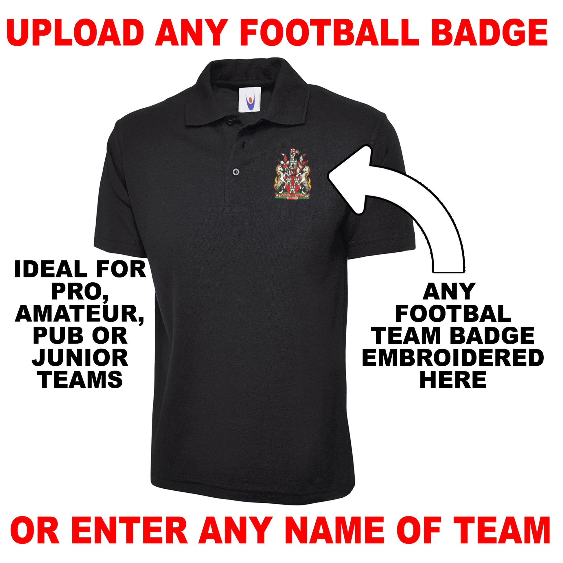 Personalised Football Logo Polo Shirt