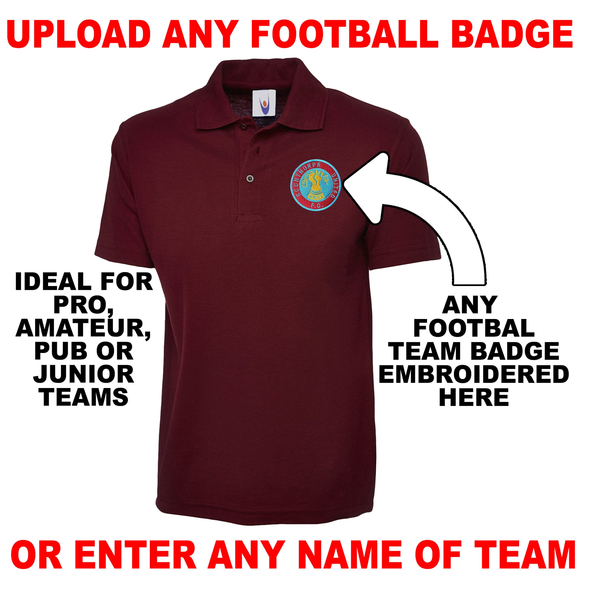 Personalised Football Logo Polo Shirt