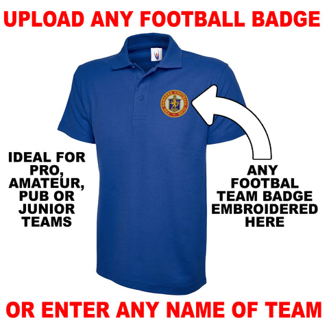 Personalised Classic Polo Shirt Embroidered with Any Football Club Badge