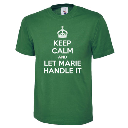 Personalised Keep Calm and Carry On Unisex T-Shirt with Your Text