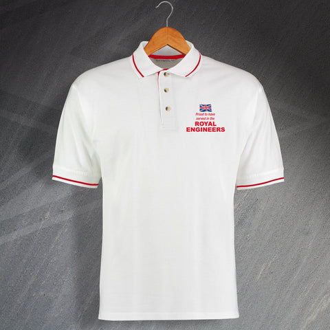 Personalised Military Contrast Polo Shirt Embroidered with any Service or Regiment