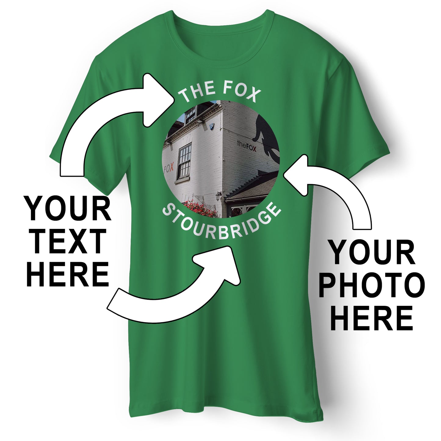 Personalised Pub T-Shirt with Photo & Text