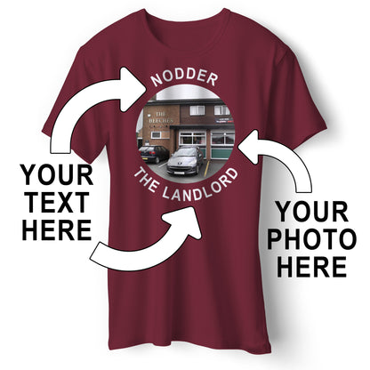 Personalised Pub T-Shirt with Photo & Text