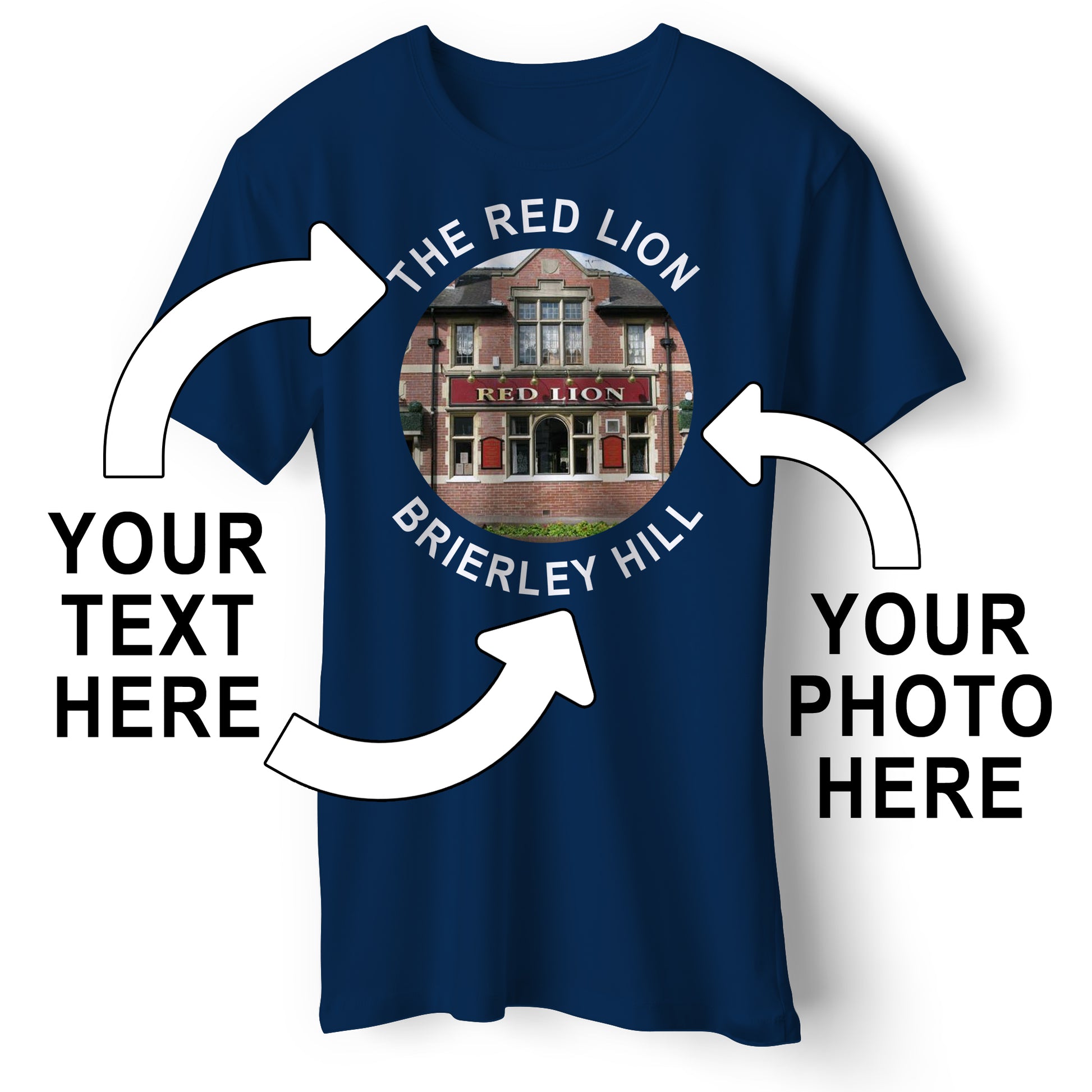 Personalised Pub T-Shirt with Photo & Text