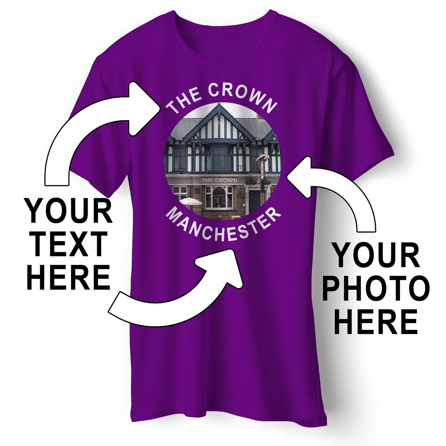 Personalised Pub T-Shirt with Photo & Text