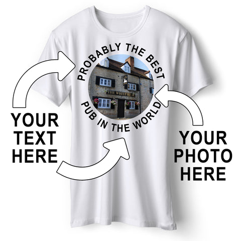 Personalised Pub T-Shirt with Photo & Text