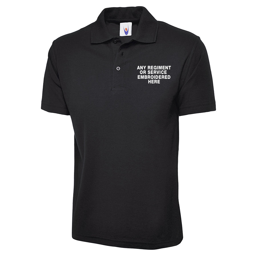 Personalised Regimental Polo Shirt Custom Military Style Clothing Paddywear