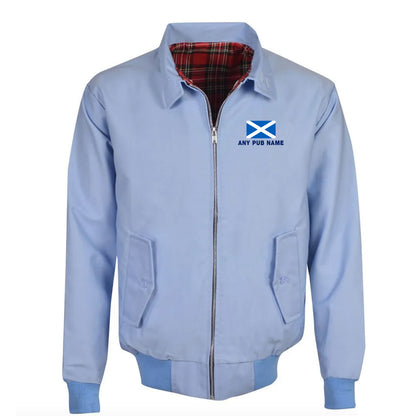 Personalised Scotland Flag Pub Harrington Jacket