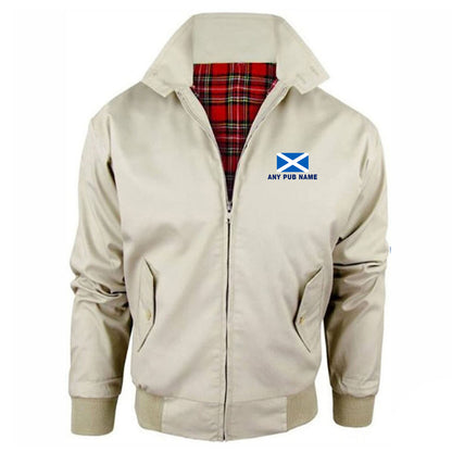 Personalised Scotland Flag Pub Harrington Jacket