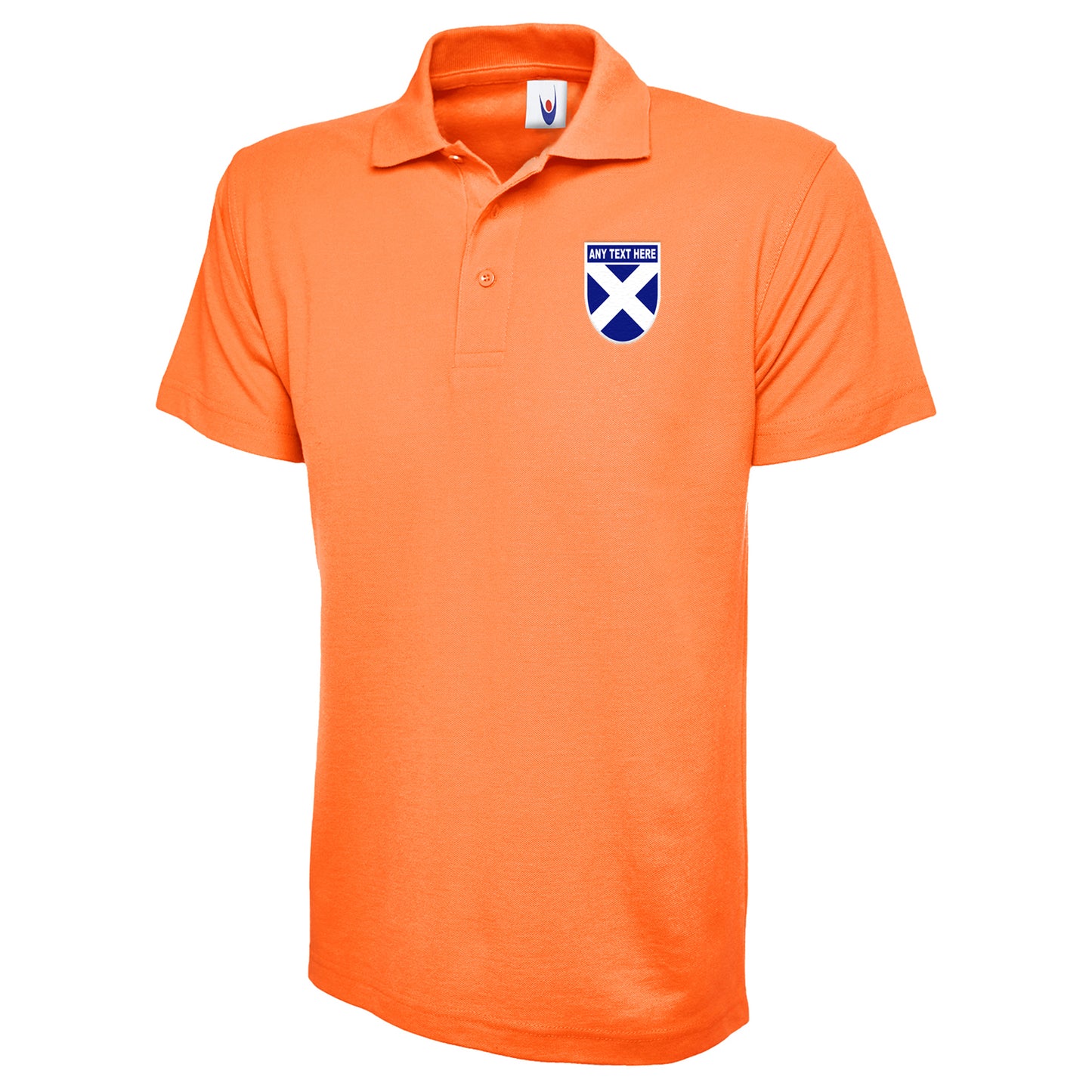 Personalised Scotland Shield Embroidered Classic Polo Shirt Embroidered with any Text