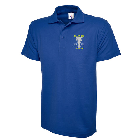 Portsmouth Champions 2023-24 Pompey Embroidered Polo Shirt