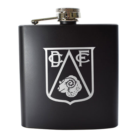 Retro Derby 1946 Engraved 6oz Hip Flask