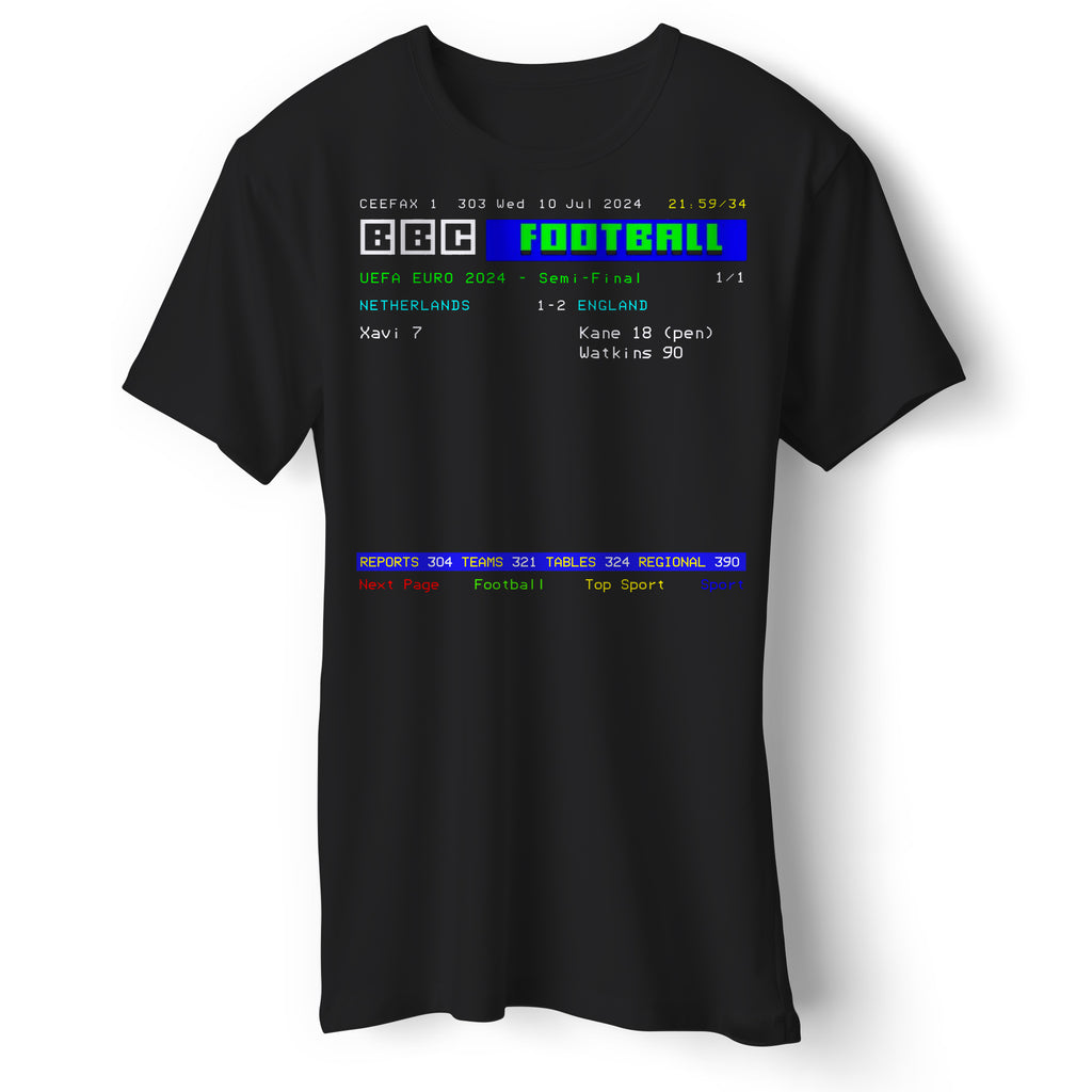 Retro England vs Netherlands Ceefax T-Shirt