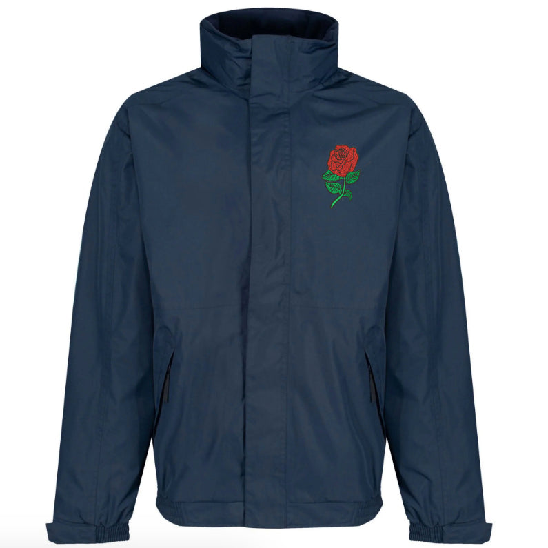 Retro England Rugby Embroidered Dover Jacket - Navy Small