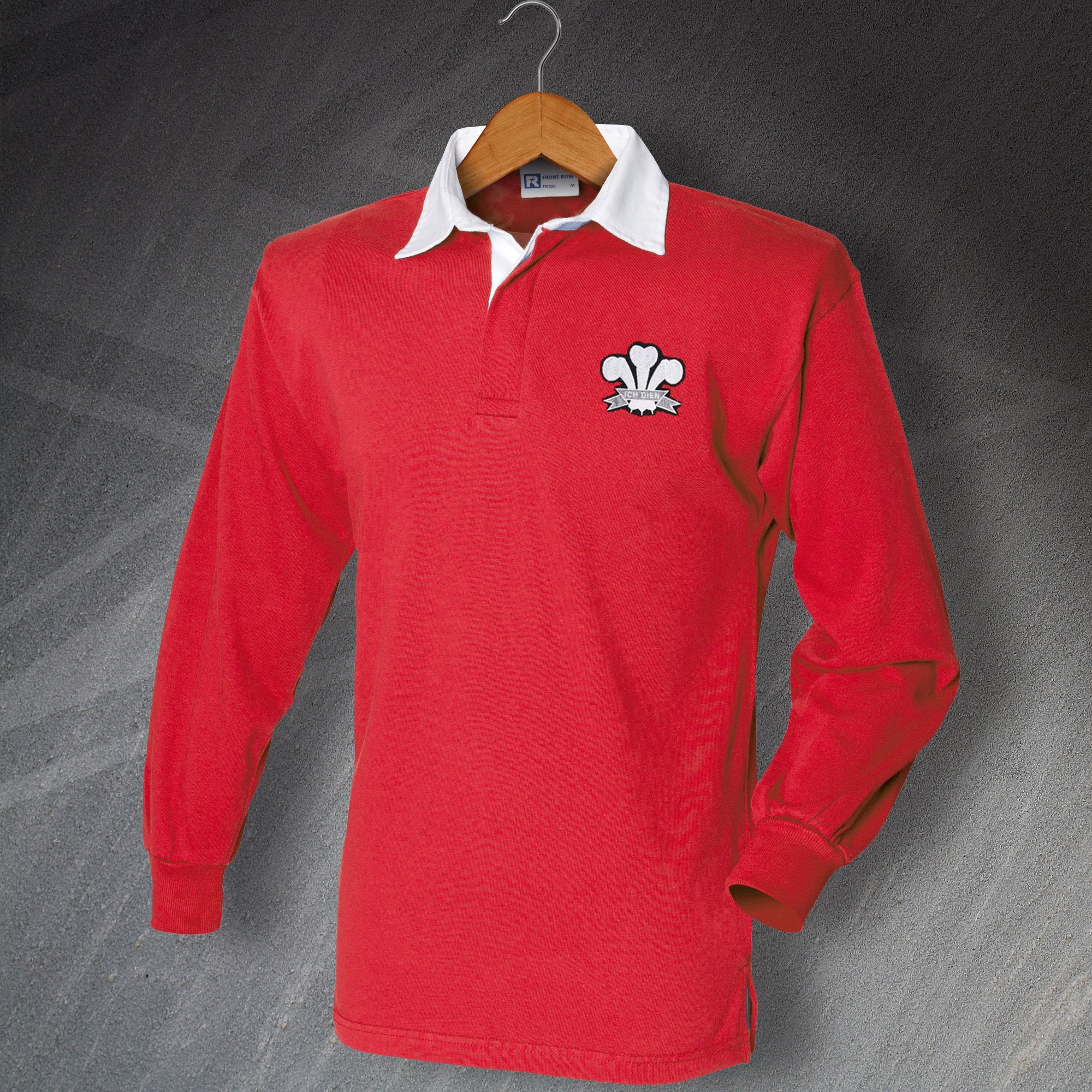 Wales Rugby Top Embroidered Classic Long Sleeve Welsh Rugby Shirts Paddywear