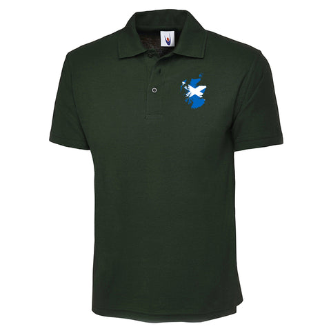 Scotland Flag Map Polo Shirt