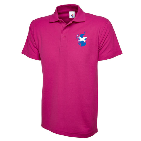 Scotland Flag Map Polo Shirt