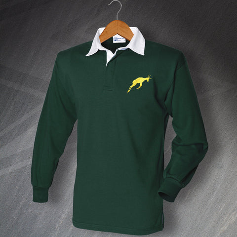 South Africa Rugby Shirt Embroidered Long Sleeve