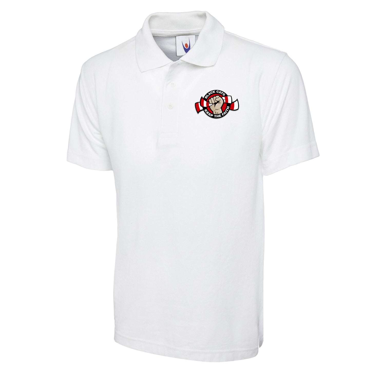 Black Cats Keep The Faith Embroidered Classic Polo Shirt