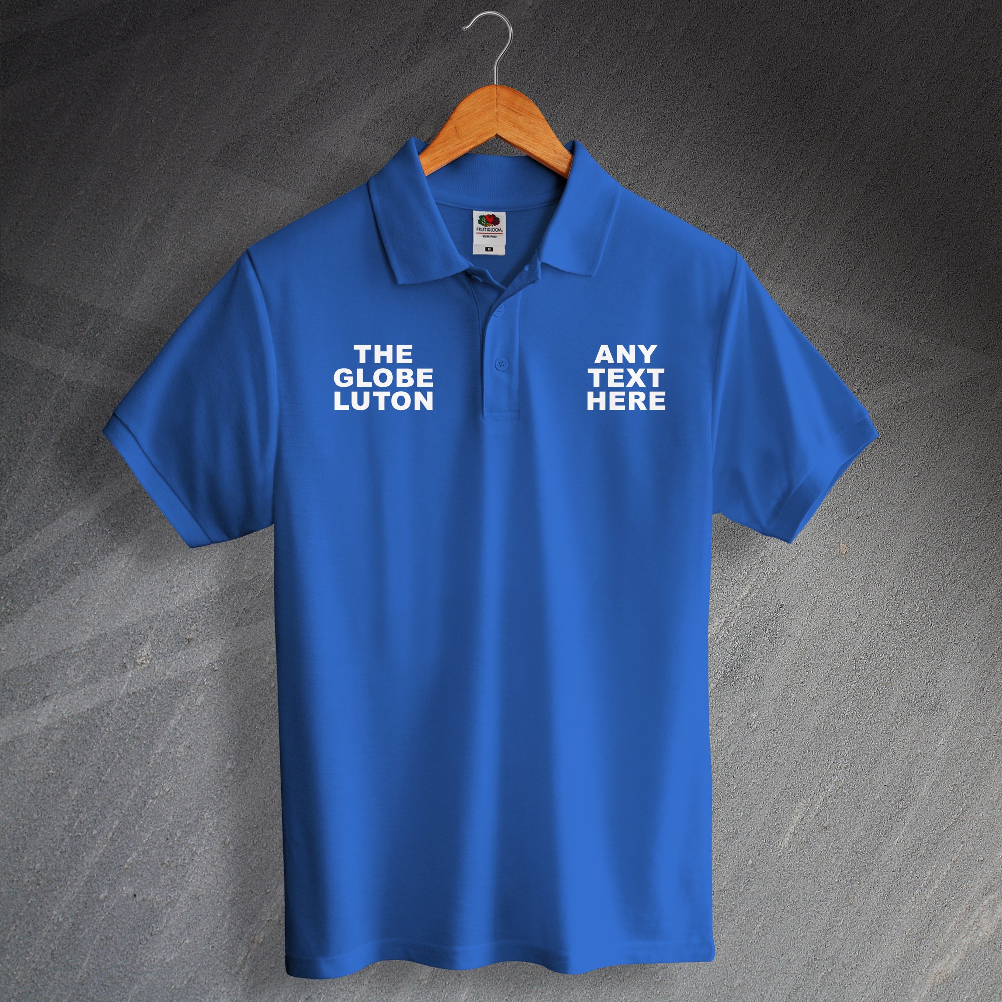 Personalised The Globe Luton Pub Polo Shirt | Globe Luton Pub Clothing ...