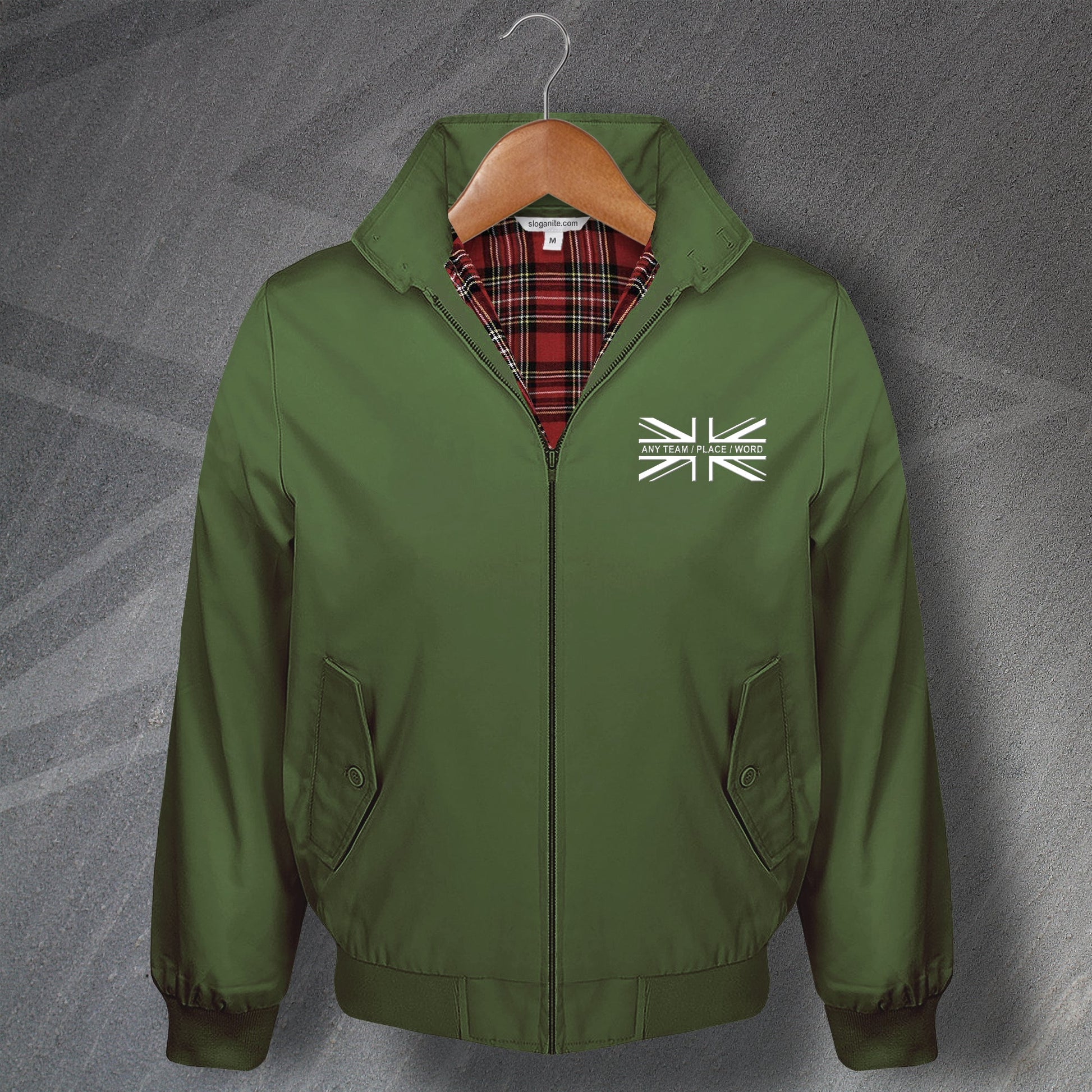 Personalised Union Jack Flag Harrington Jacket