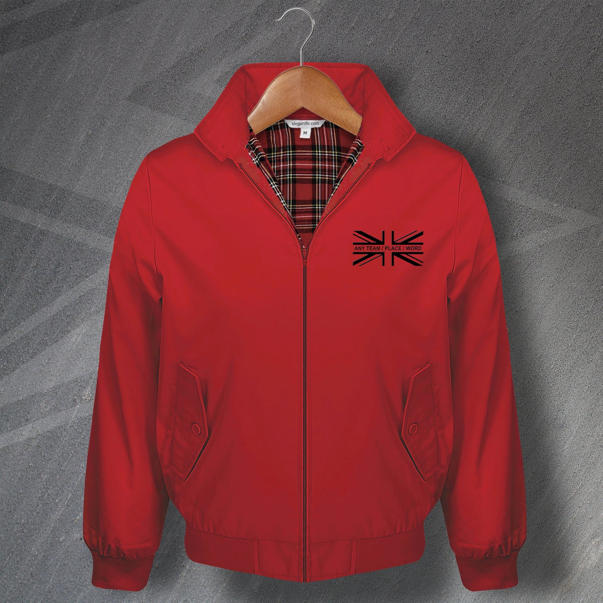 Personalised Union Jack Flag Harrington Jacket