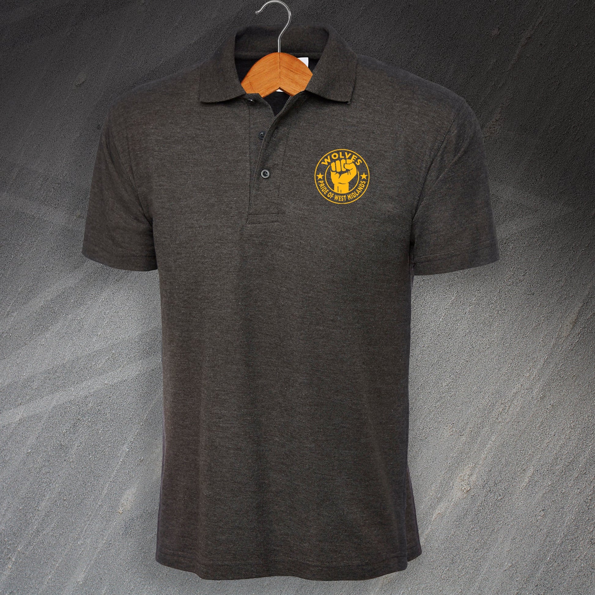 Wolves Pride of The West Midlands Embroidered Polo Shirt